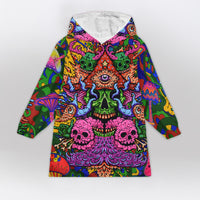 Load image into Gallery viewer, Skull Fantasy Aesthetic Blanket Hoodie
