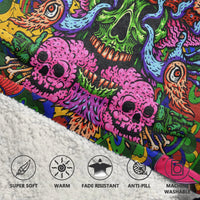 Load image into Gallery viewer, Skull Fantasy Aesthetic Blanket Hoodie
