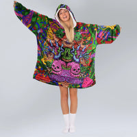 Load image into Gallery viewer, Skull Fantasy Aesthetic Blanket Hoodie
