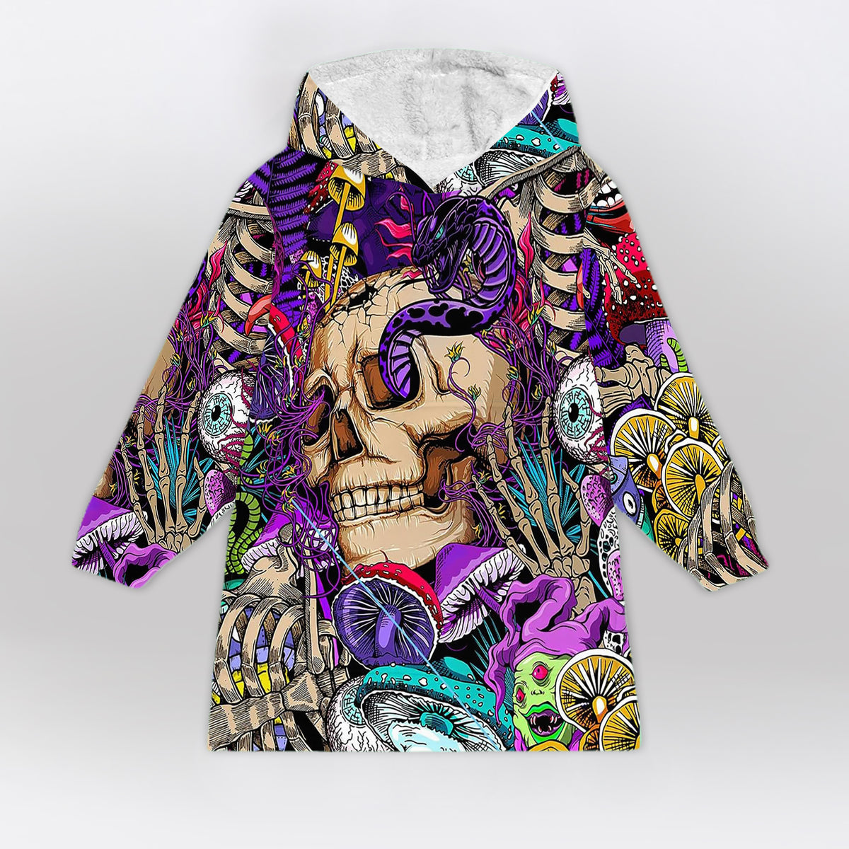 Skull Mushroom Blanket Hoodie