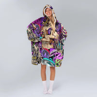 Load image into Gallery viewer, Skull Mushroom Blanket Hoodie
