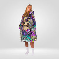 Load image into Gallery viewer, Skull Mushroom Blanket Hoodie
