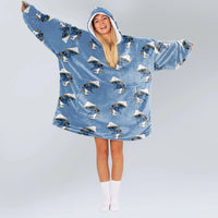 Load image into Gallery viewer, Smurf Cat Blanket Hoodie
