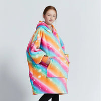 Load image into Gallery viewer, Kids Rainbow Blanket Hoodie
