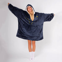 Load image into Gallery viewer, Alaskan Flag, Alaska Pride Northern Lights Blanket Hoodie
