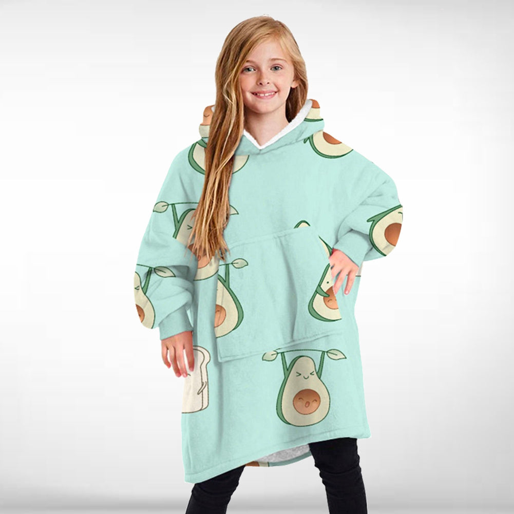 Kids Avocado Blanket Hoodie