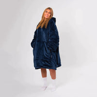 Load image into Gallery viewer, Navy Blue Blanket Hoodie
