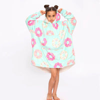 Load image into Gallery viewer, Kids Donut Blanket Hoodie
