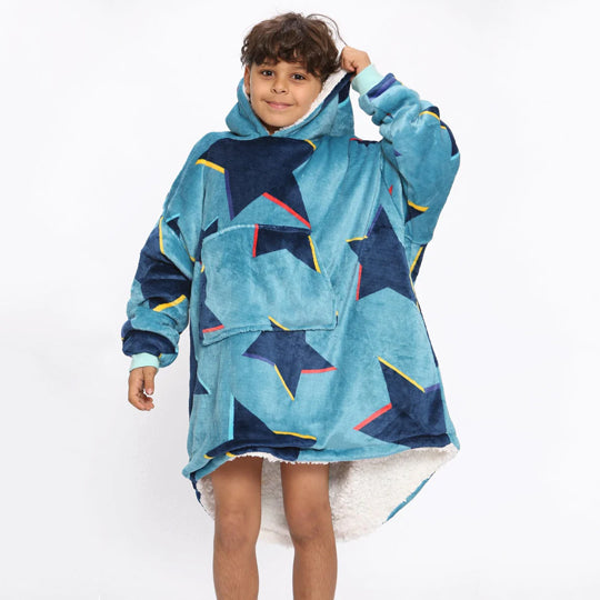 Kids Galaxy Stars Blanket Hoodie