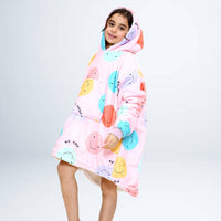 Load image into Gallery viewer, Kids Be Happy Blanket Hoodie
