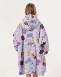 Load image into Gallery viewer, Kids Karma Cat Blanket Hoodie
