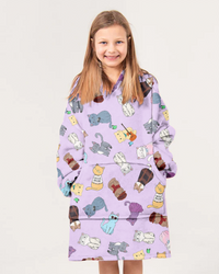 Load image into Gallery viewer, Kids Karma Cat Blanket Hoodie
