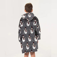 Load image into Gallery viewer, Kids Christmas Snowman Blanket Hoodie
