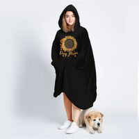 Load image into Gallery viewer, Sunflower Black - Dog Mom Wearable Blanket
