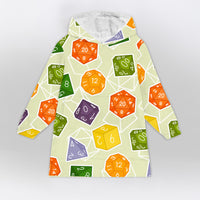 Load image into Gallery viewer, DnD Dice Set Green Blanket Hoodie
