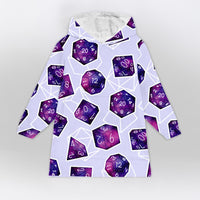 Load image into Gallery viewer, DnD Dice Set Purple Blanket Hoodie
