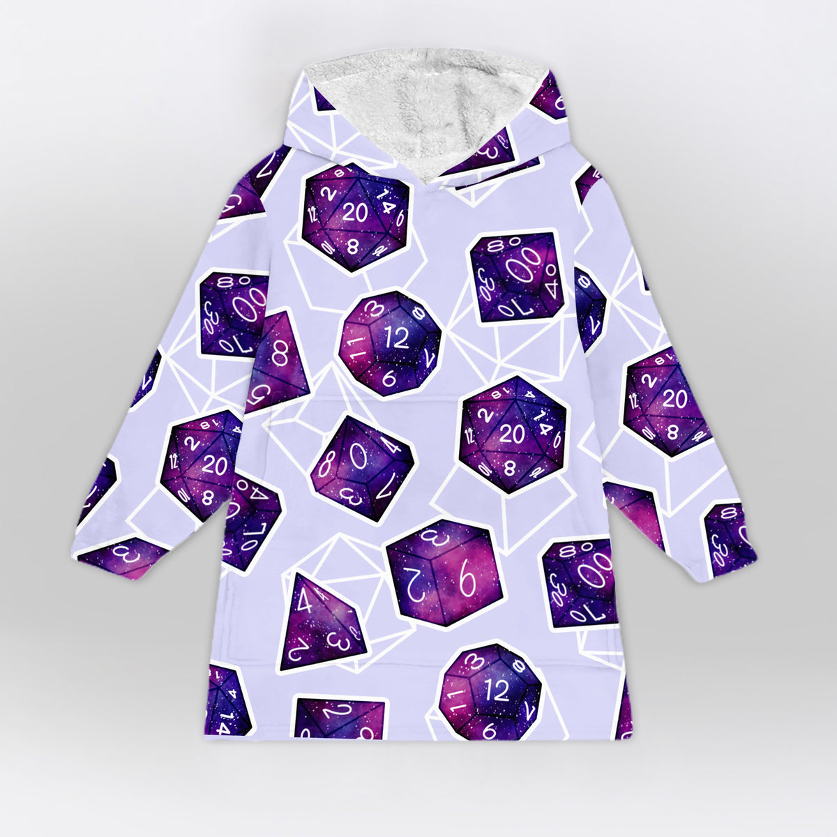 DnD Dice Set Purple Blanket Hoodie