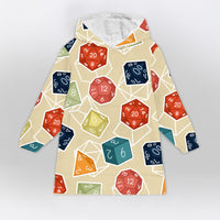 Load image into Gallery viewer, DnD Dice Set Yellow Blanket Hoodie
