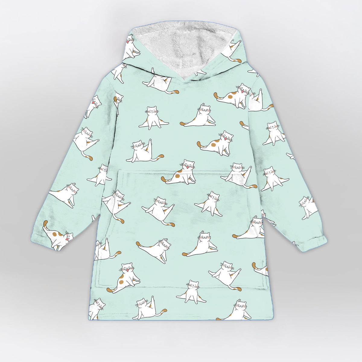 Yoga Cats Blanket Hoodie