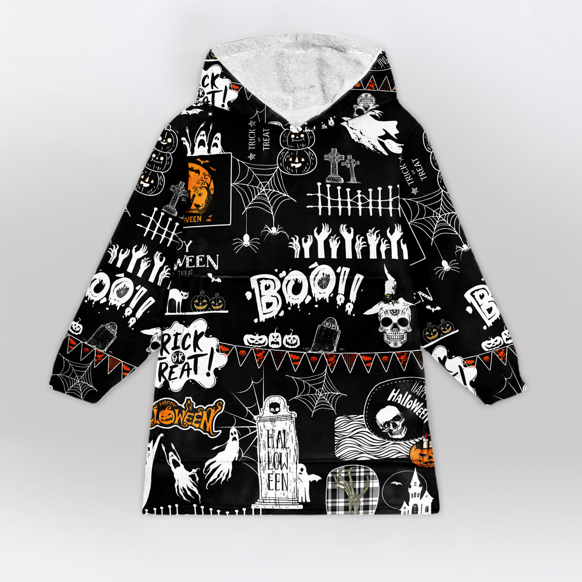 Halloween Trick or Treat Blanket Hoodie