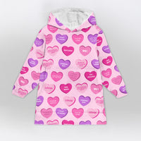 Load image into Gallery viewer, Valentine Heart Blanket Hoodie
