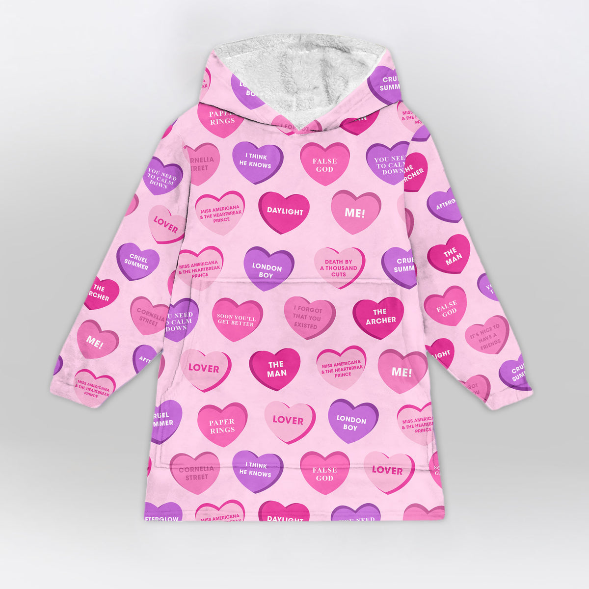 Valentine Heart Blanket Hoodie