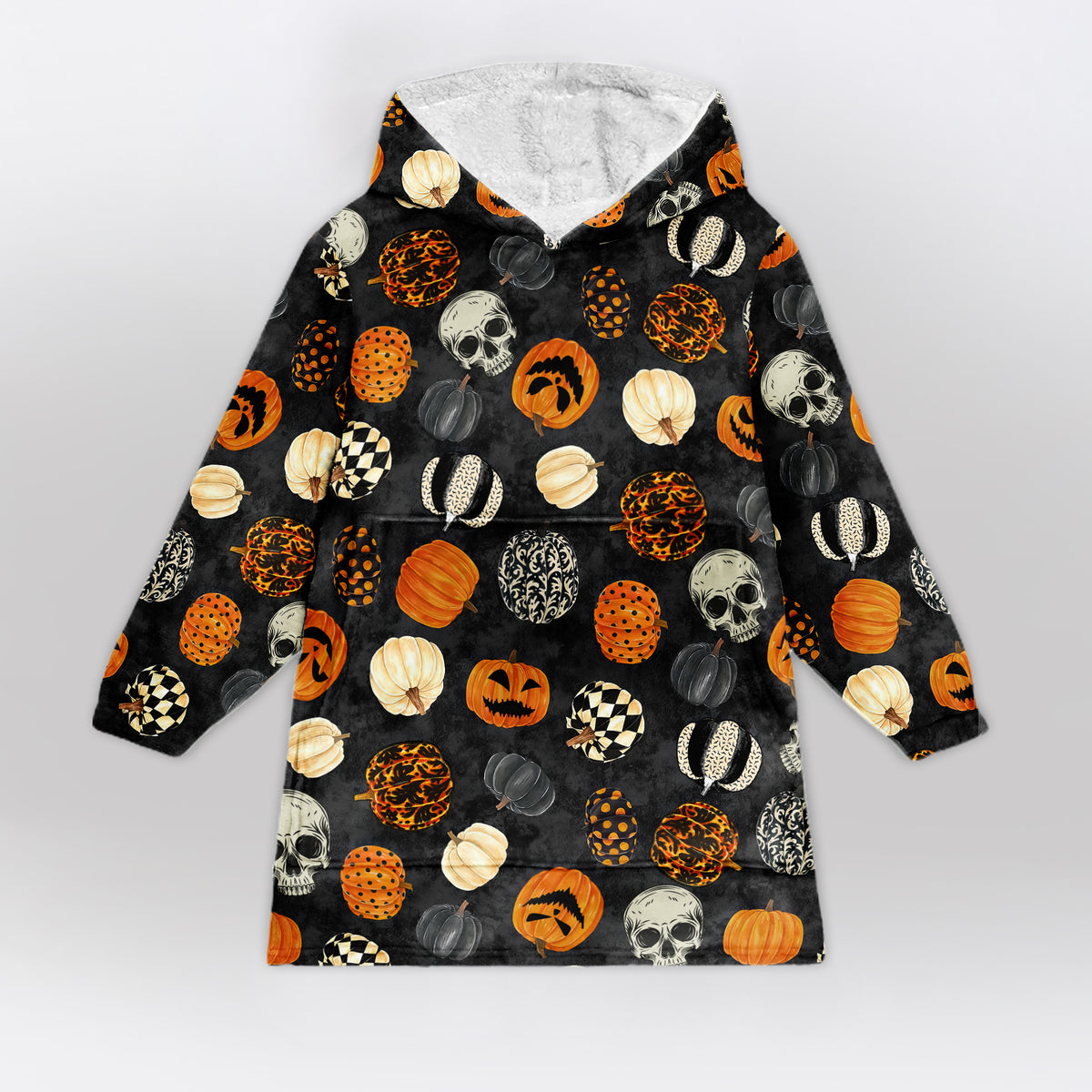 Creepy Pumpkin Blanket Hoodie