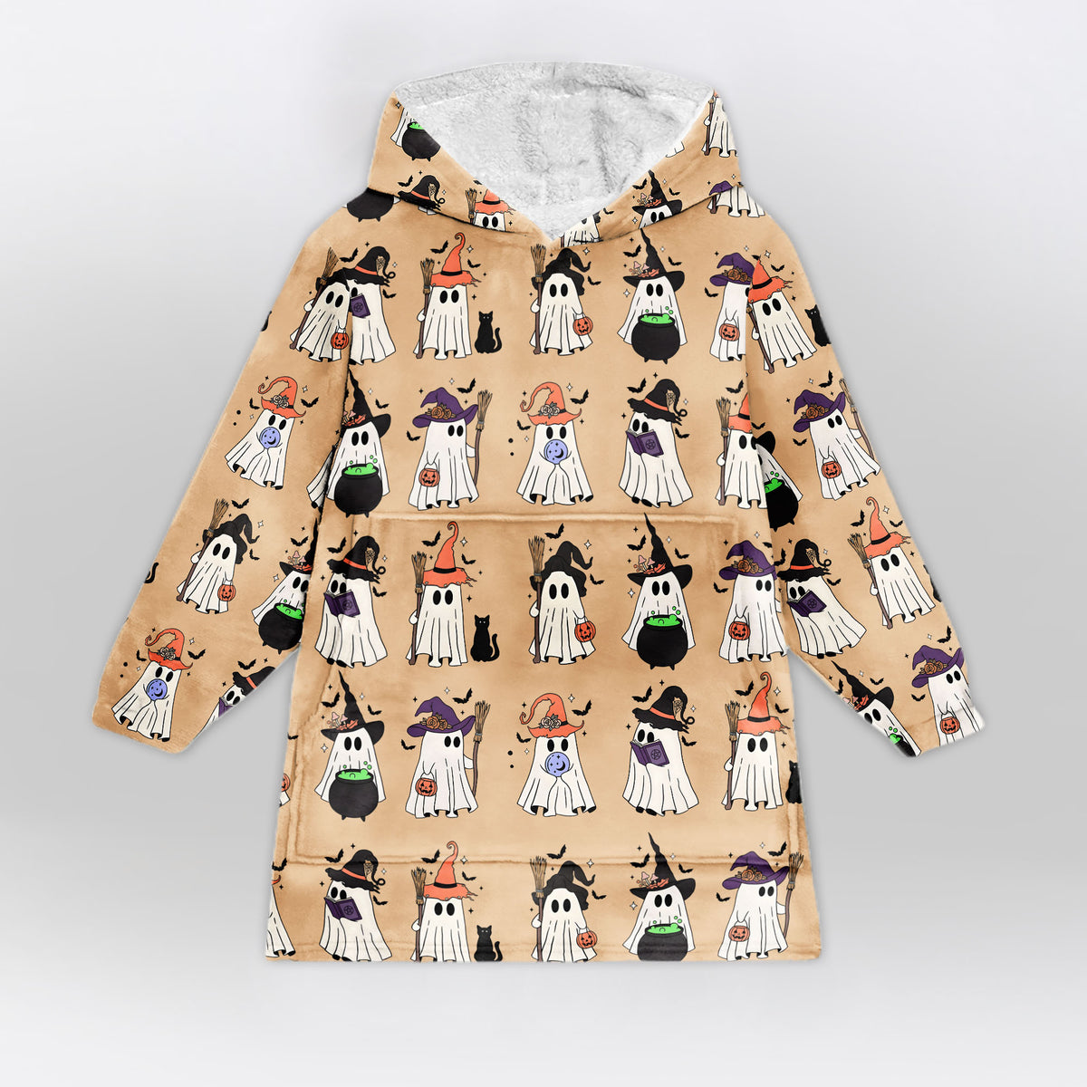 Сute Ghost Witch Blanket Hoodie