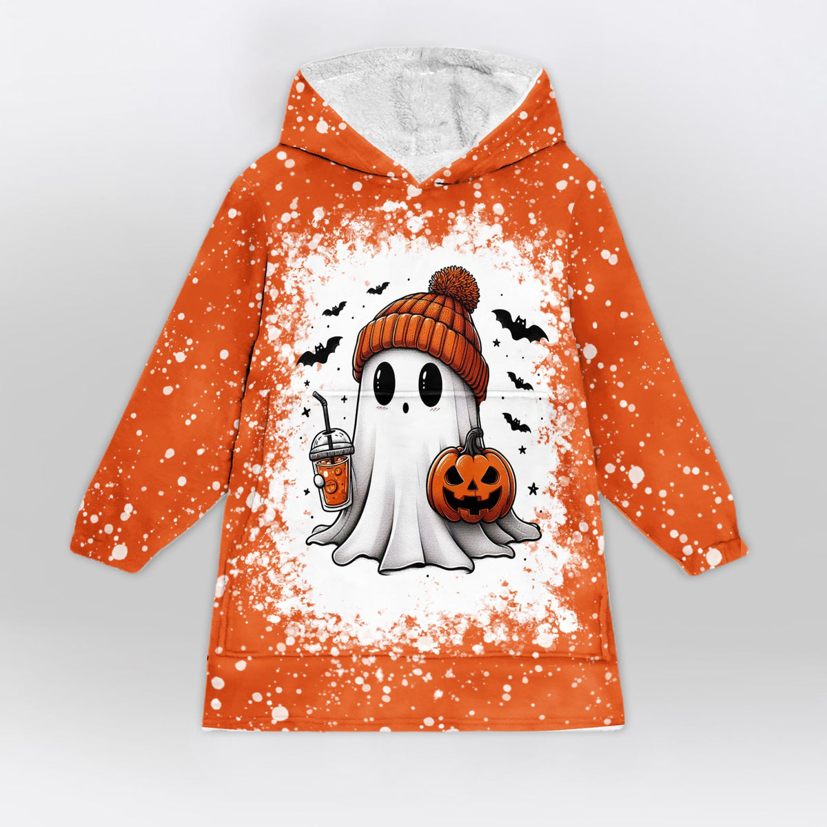 Boo Spooky Halloween Blanket Hoodie