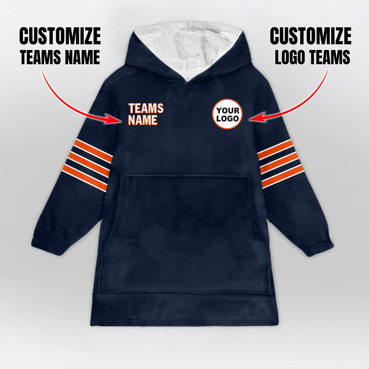 Chicago Football Blanket Hoodie