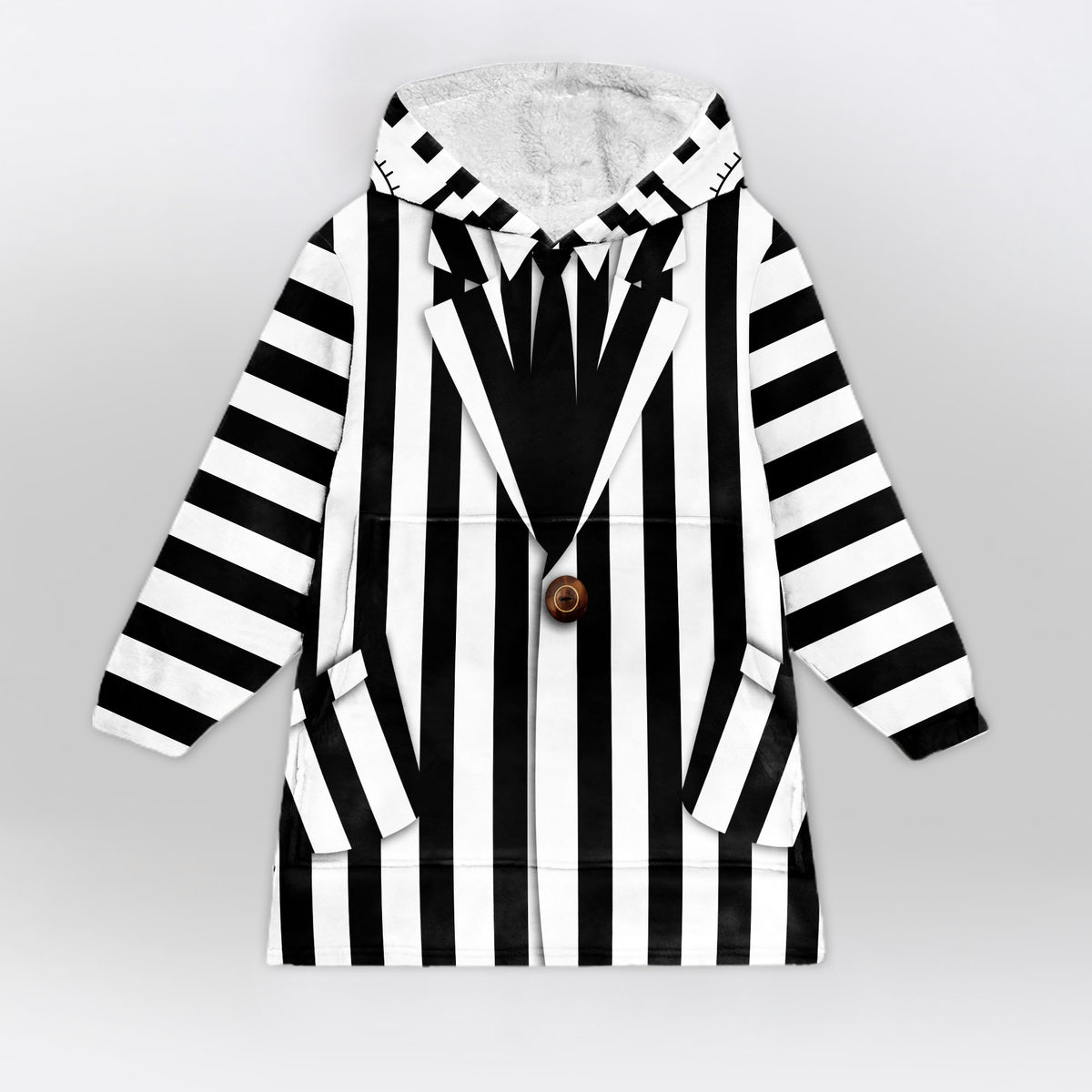 Beetlejuice Costume Blanket Hoodie