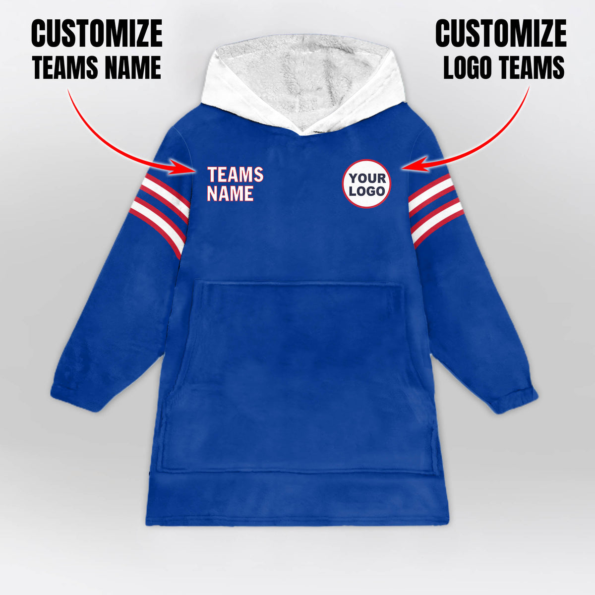 Buffalo New York Football Blanket Hoodie