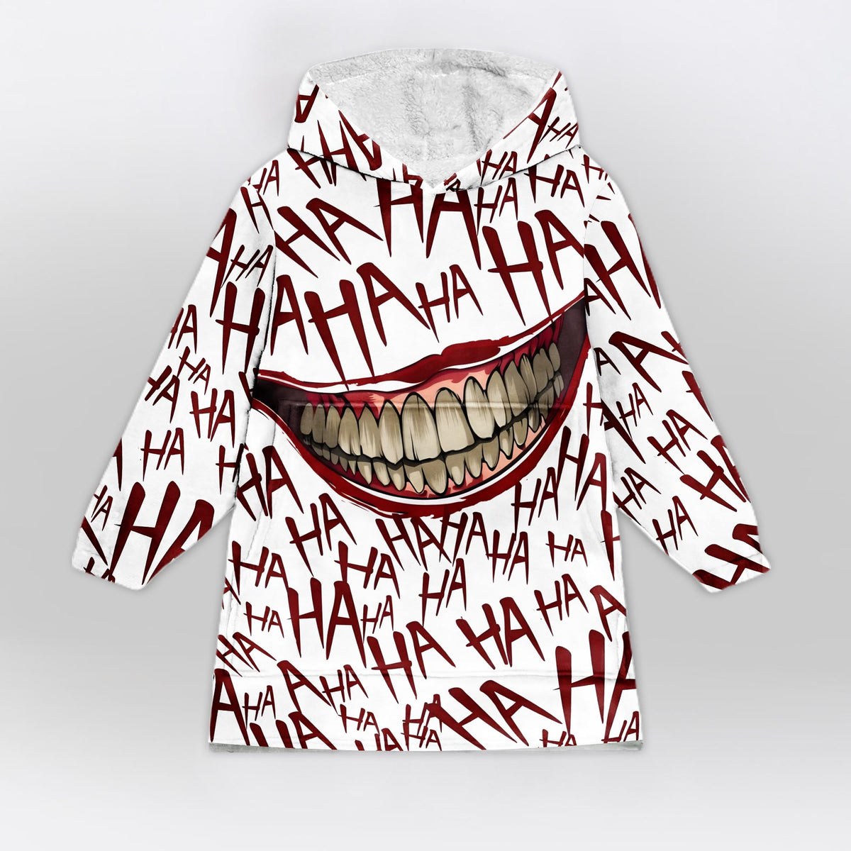 Halloween Scary Mouth Blanket Hoodie