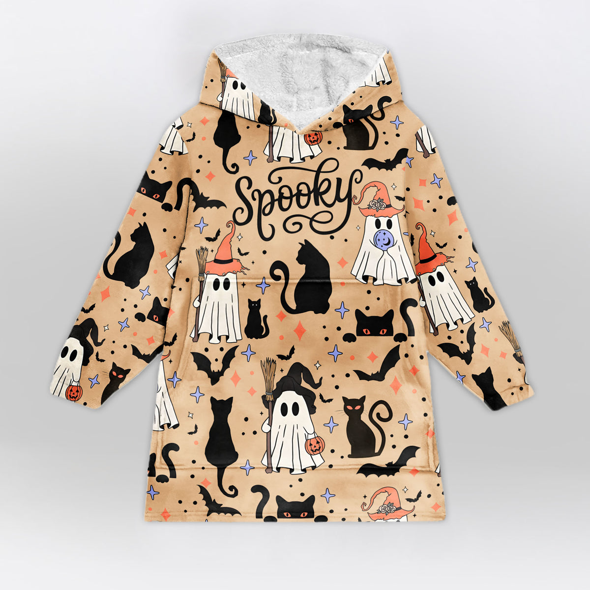 Spooky Cute Halloween Blanket Hoodie