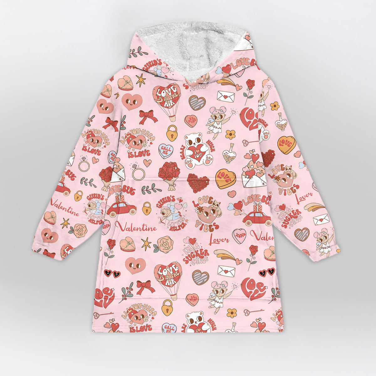 Valentine Groovy Blanket Hoodie