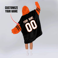Load image into Gallery viewer, Cincinnati Football Blanket Hoodie
