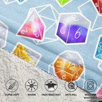 Load image into Gallery viewer, DnD Dice Set Blue Blanket Hoodie
