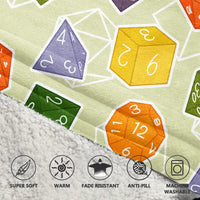 Load image into Gallery viewer, DnD Dice Set Green Blanket Hoodie
