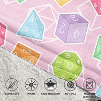 Load image into Gallery viewer, DnD Dice Set Pink Blanket Hoodie
