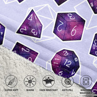 Load image into Gallery viewer, DnD Dice Set Purple Blanket Hoodie
