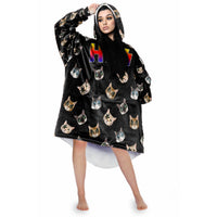 Load image into Gallery viewer, Hiss Funny Cats Kittens Blanket Hoodie
