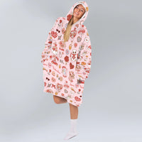 Load image into Gallery viewer, Valentine Groovy Blanket Hoodie
