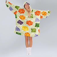 Load image into Gallery viewer, DnD Dice Set Green Blanket Hoodie
