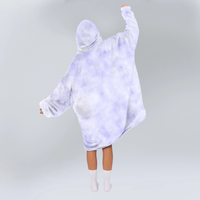 Load image into Gallery viewer, Purple Tie Dye Blanket Hoodie
