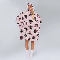 Load image into Gallery viewer, Cat Valentine&#39;s Day Blanket Hoodie
