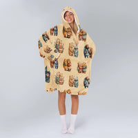 Load image into Gallery viewer, Bear Couple Blanket Hoodie
