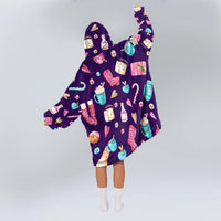 Load image into Gallery viewer, Coffee Cups Blanket Hoodie
