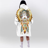 Load image into Gallery viewer, Native American Wolf Blanket Hoodie
