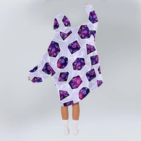 Load image into Gallery viewer, DnD Dice Set Purple Blanket Hoodie
