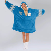 Load image into Gallery viewer, Detroit Football Blanket Hoodie
